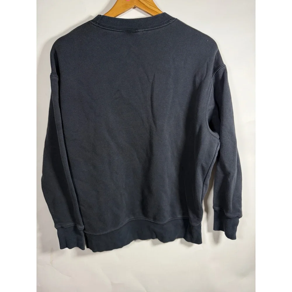 Nike Center Swoosh Fleece Crewneck Sweatshirt Black Small Embroidered Pullover‎